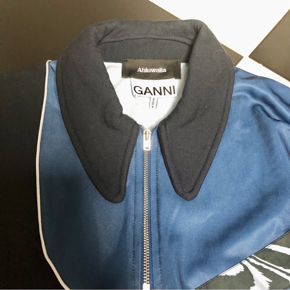 Ganni x Ahluwalia Cloudburst Colorblock Track Jacket size 42 US size 12 M-L-XL - Picture 8 of 16